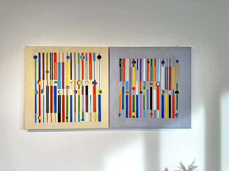 Original Geometric Painting by Lilly Muth