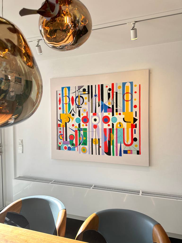 Original Contemporary Geometric Painting by Lilly Muth