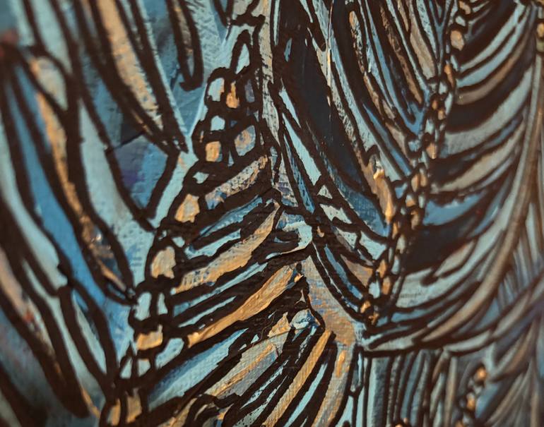 Original Painterly Abstraction Botanic Painting by Yotvat Rieder Aviram - Art By Yoti