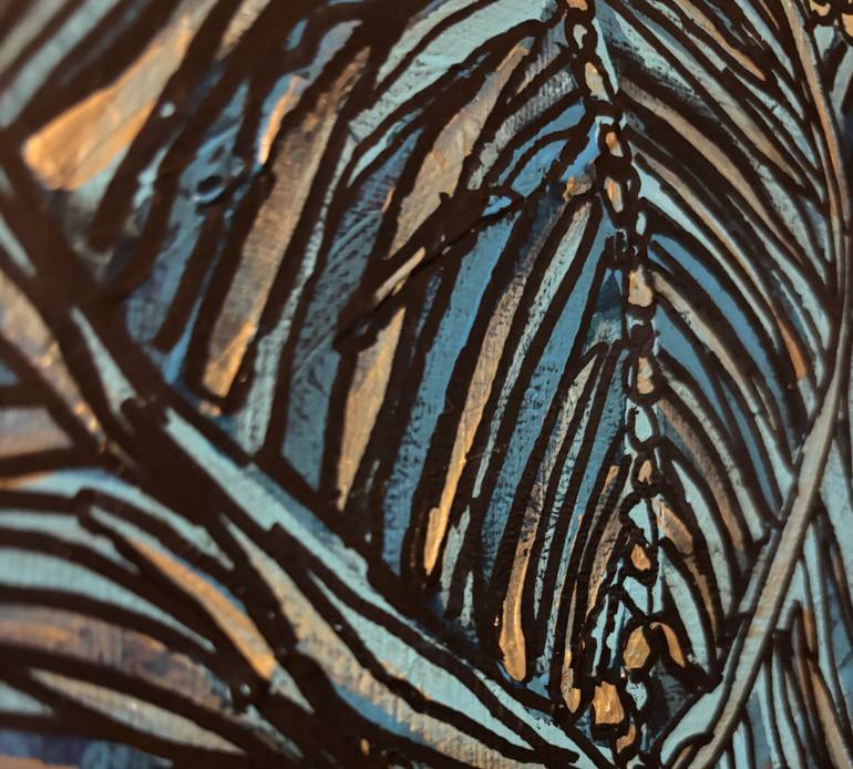 Original Painterly Abstraction Botanic Painting by Yotvat Rieder Aviram - Art By Yoti