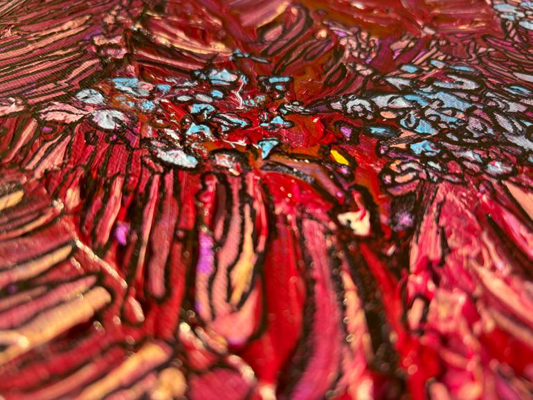 Original Painterly Abstraction Botanic Painting by Yotvat Rieder Aviram - Art By Yoti