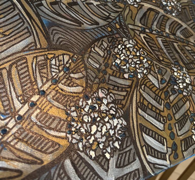 Original Painterly Abstraction Botanic Painting by Yotvat Rieder Aviram - Art By Yoti