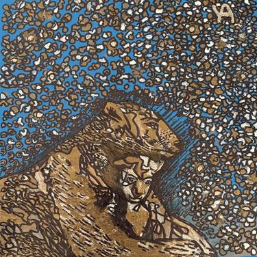 Original Painterly Abstraction Animal Painting by Art By Yoti