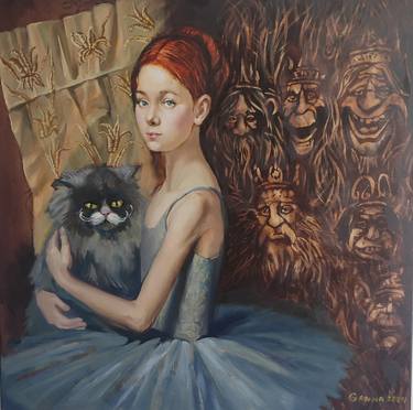 Original Figurative Children Paintings by Ganna Rybalchenko