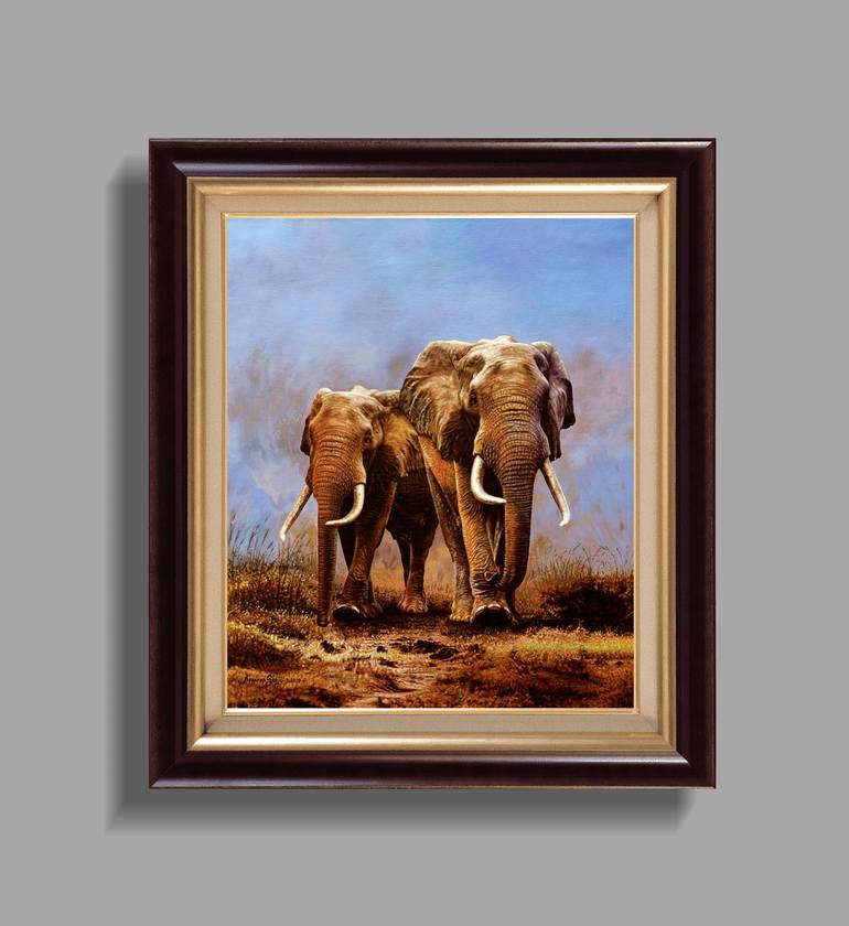 Original Realism Animal Painting by K Shaji