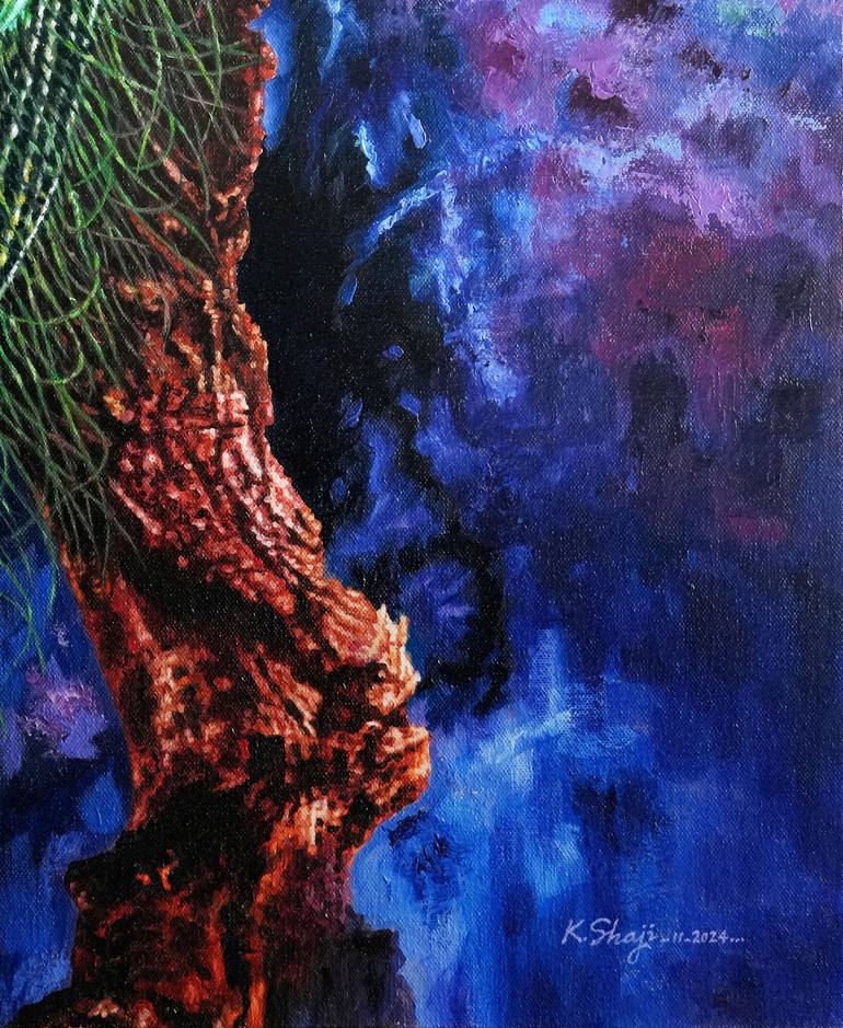 Original Impressionism Abstract Painting by K Shaji