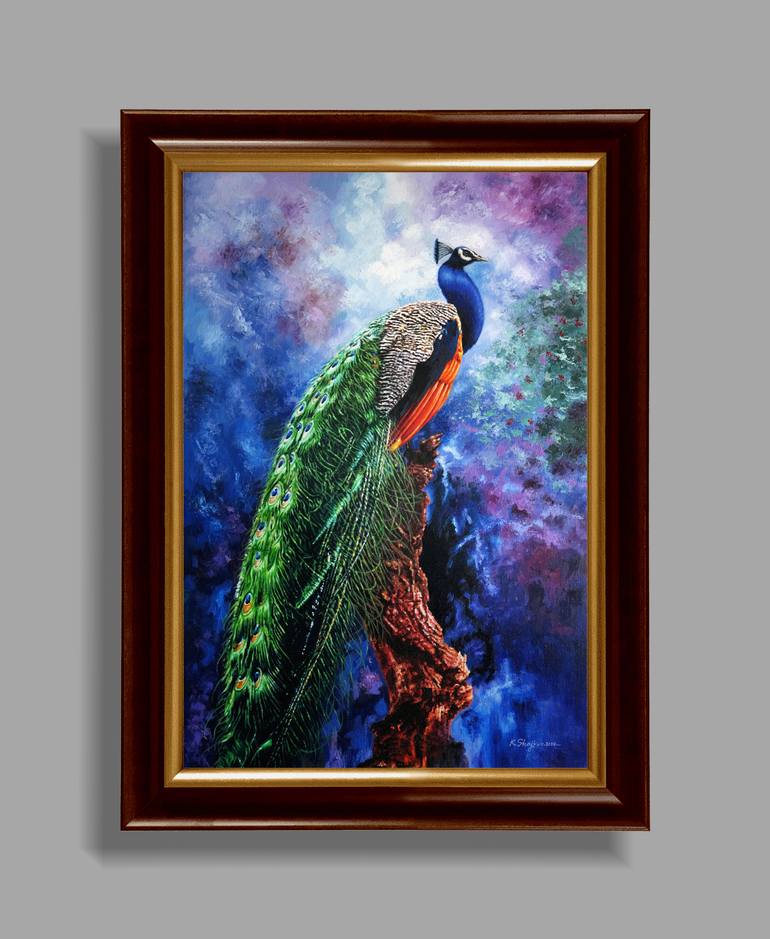 Original Impressionism Abstract Painting by K Shaji