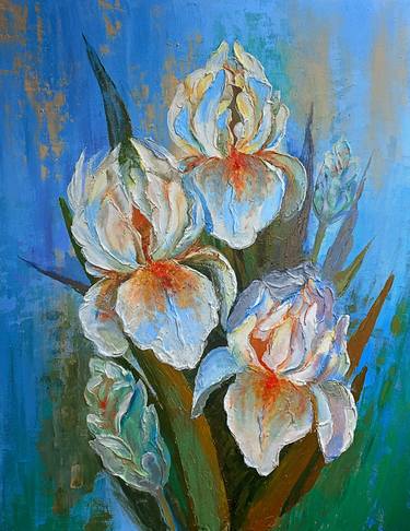 Original Painterly Abstraction Floral Paintings by Janina Slastina