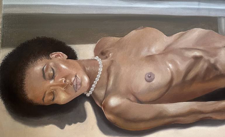 Original Contemporary Nude Painting by Nutsa Margvelashvili