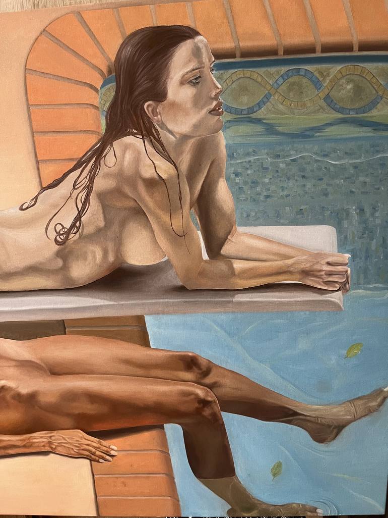 Original Contemporary Nude Painting by Nutsa Margvelashvili