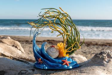 Original Photorealism Seascape Sculpture by Yuliia Khovbosha
