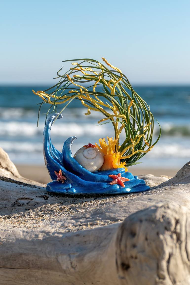 Original Seascape Sculpture by Yuliia Khovbosha