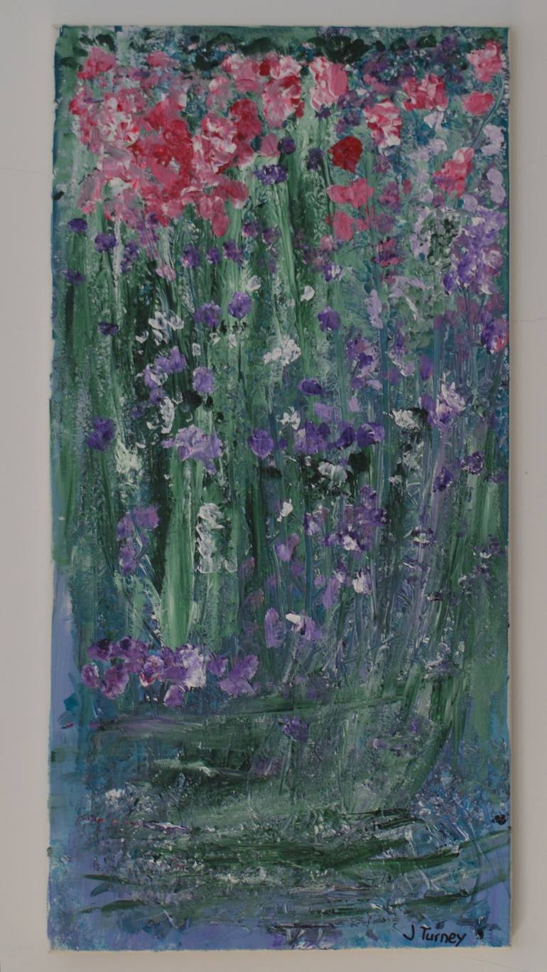 Original Impressionism Floral Painting by Jill Turney