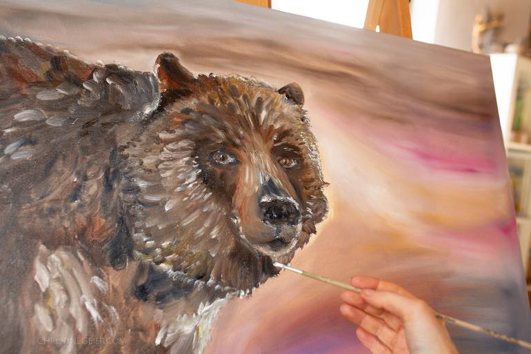 Original Contemporary Animal Painting by Christine Geier