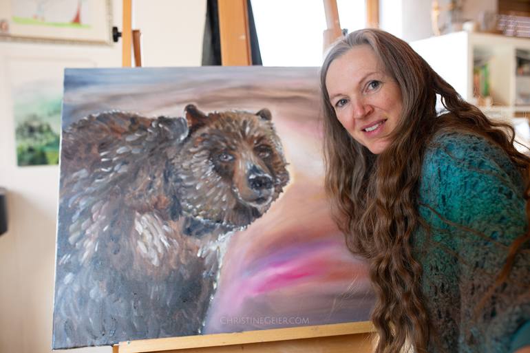 Original Contemporary Animal Painting by Christine Geier