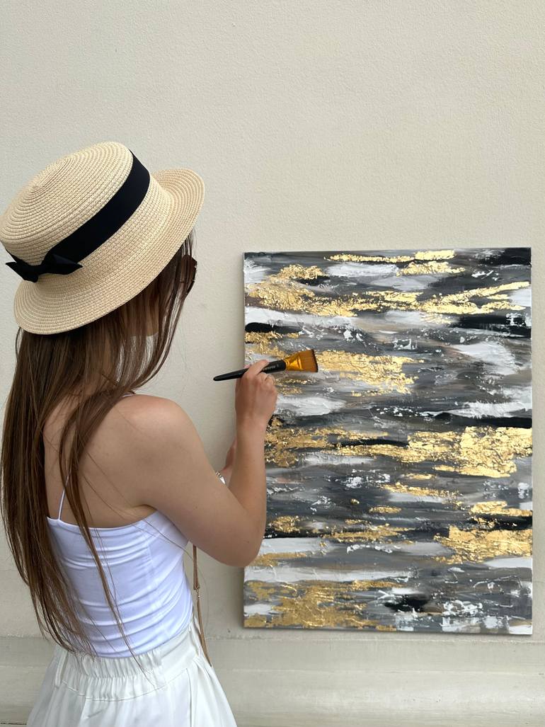Original Minimalism Abstract Painting by Anastasija Mikulich