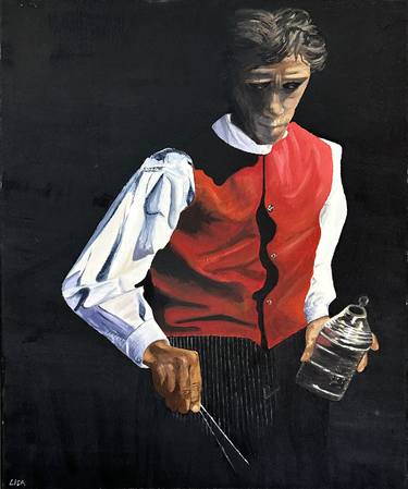 Original Portraiture Men Paintings by Lisa Adaggi