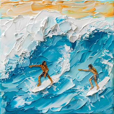 Print of Abstract Expressionism Beach Digital by Regina Spirina