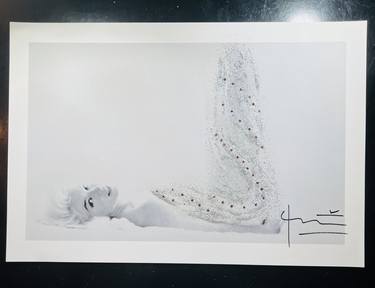 Bert Stern signed Marilyn Monroe jeweled with Swarovski gems thumb