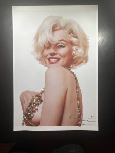 Bert Stern signed Marilyn Monroe jeweled Boob smile thumb