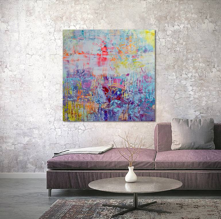 Original Abstract Expressionism Landscape Painting by Vania Bouwmeester Pentcheva