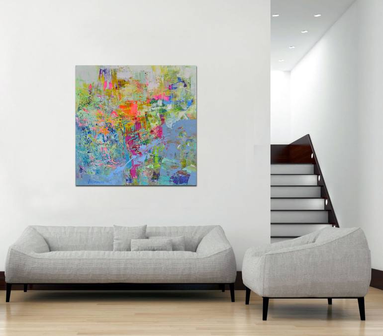 Original Abstract Expressionism Abstract Painting by Vania Bouwmeester Pentcheva