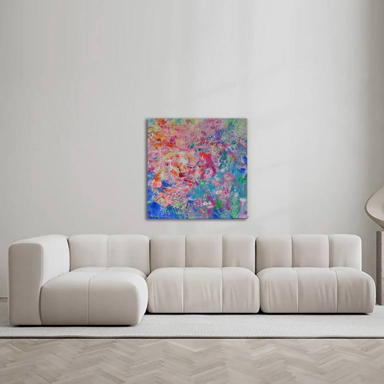 Original Abstract Expressionism Floral Painting by Vania Bouwmeester Pentcheva