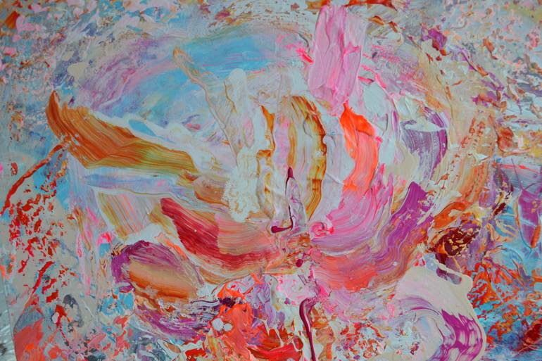 Original Abstract Expressionism Floral Painting by Vania Bouwmeester Pentcheva