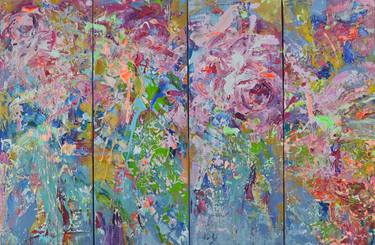 Original Abstract Expressionism Floral Paintings by Vania Bouwmeester Pentcheva