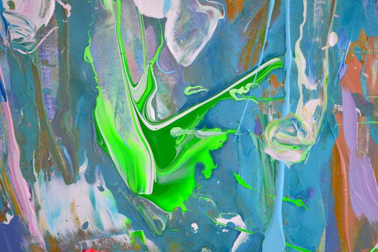 Original Abstract Expressionism Floral Painting by Vania Bouwmeester Pentcheva