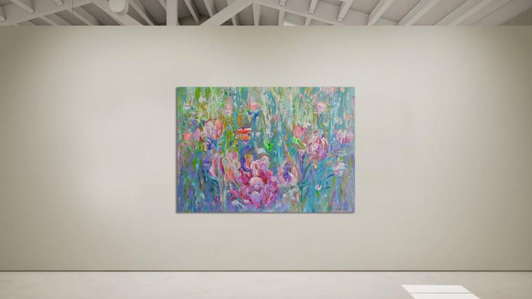 Original Abstract Expressionism Floral Painting by Vania Bouwmeester Pentcheva