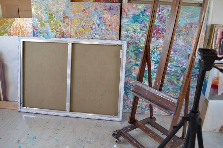 Original Abstract Expressionism Floral Painting by Vania Bouwmeester Pentcheva