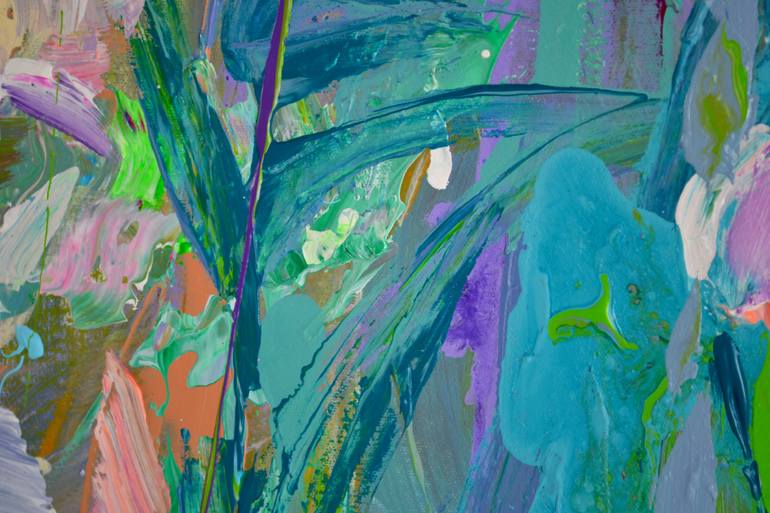 Original Abstract Expressionism Floral Painting by Vania Bouwmeester Pentcheva