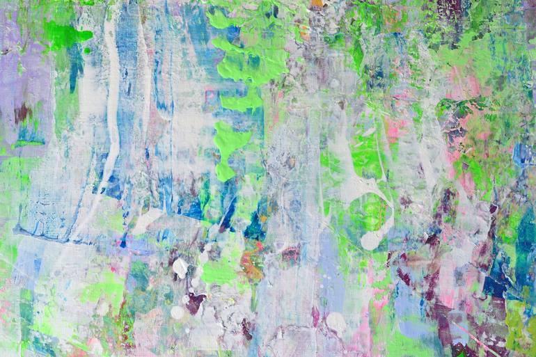 Original Abstract Expressionism Garden Painting by Vania Bouwmeester Pentcheva