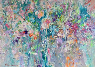 Original Abstract Expressionism Floral Paintings by Vania Bouwmeester Pentcheva