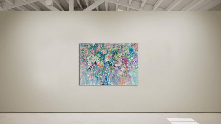 Original Abstract Expressionism Floral Painting by Vania Bouwmeester Pentcheva