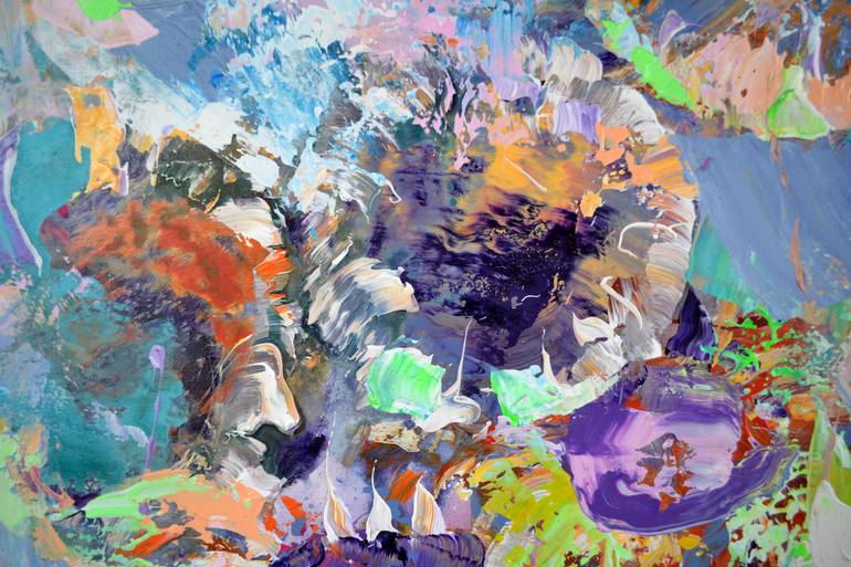 Original Abstract Expressionism Floral Painting by Vania Bouwmeester Pentcheva