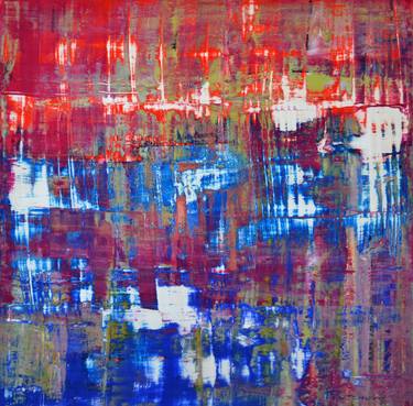 Original Abstract Expressionism Cities Paintings by Vania Bouwmeester Pentcheva