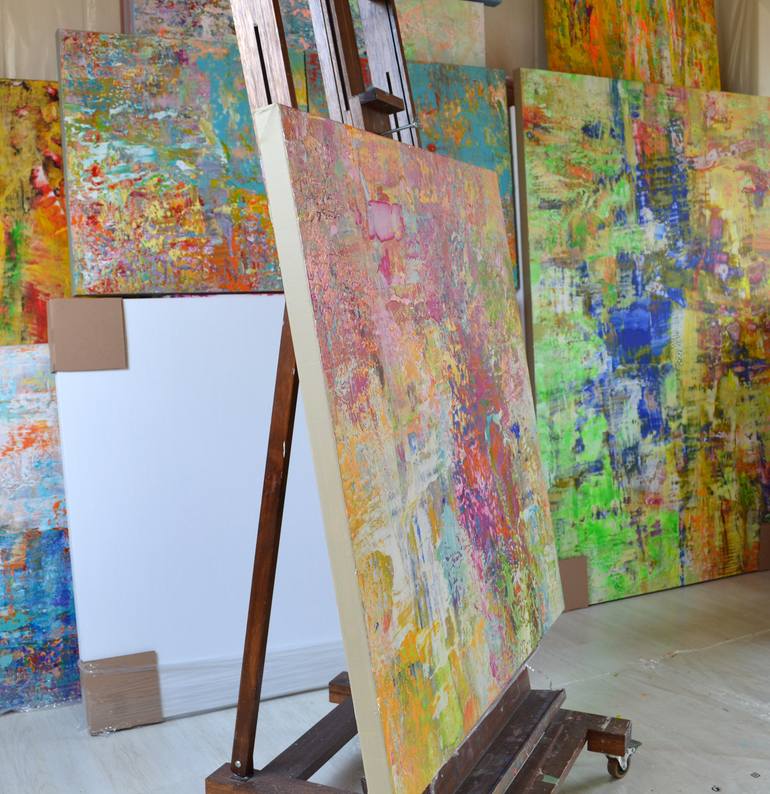 Original Abstract Expressionism Abstract Painting by Vania Bouwmeester Pentcheva