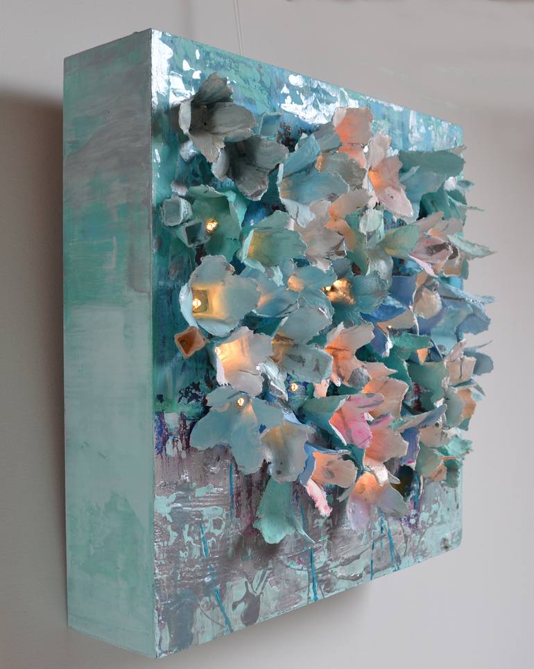 Original Contemporary Floral Mixed Media by Vania Bouwmeester Pentcheva