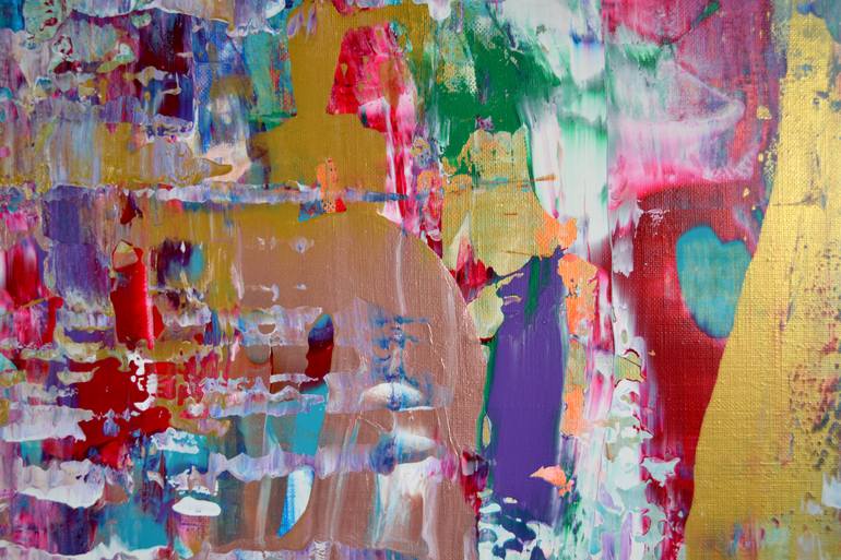 Original Abstract Expressionism Cities Painting by Vania Bouwmeester Pentcheva