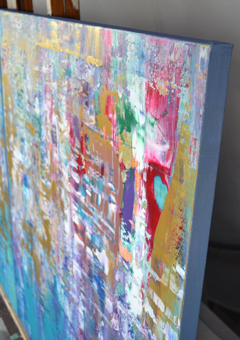 Original Abstract Expressionism Cities Painting by Vania Bouwmeester Pentcheva
