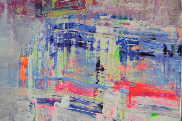 Original Abstract Expressionism Cities Painting by Vania Bouwmeester Pentcheva