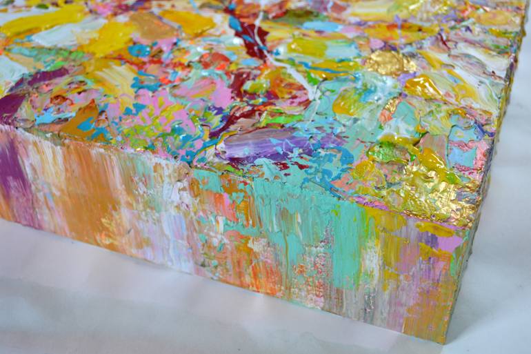 Original Abstract Expressionism Floral Painting by Vania Bouwmeester Pentcheva