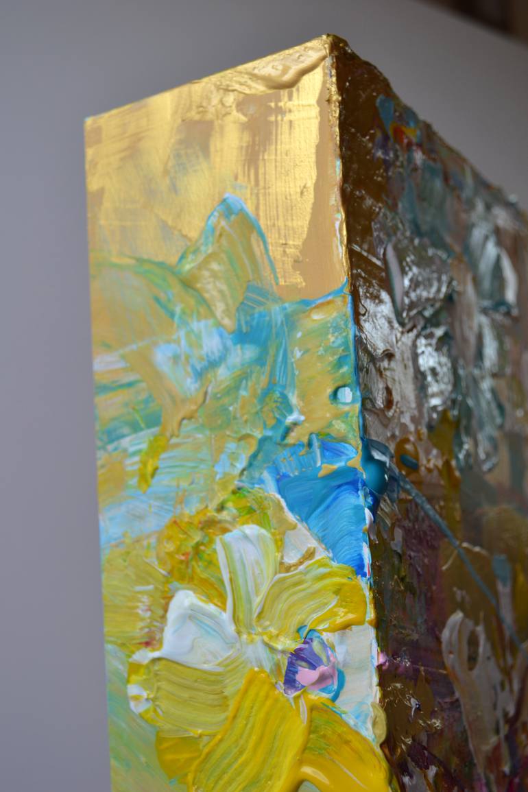Original Abstract Expressionism Floral Painting by Vania Bouwmeester Pentcheva