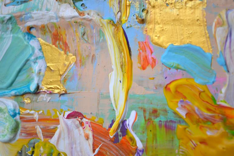 Original Abstract Expressionism Floral Painting by Vania Bouwmeester Pentcheva