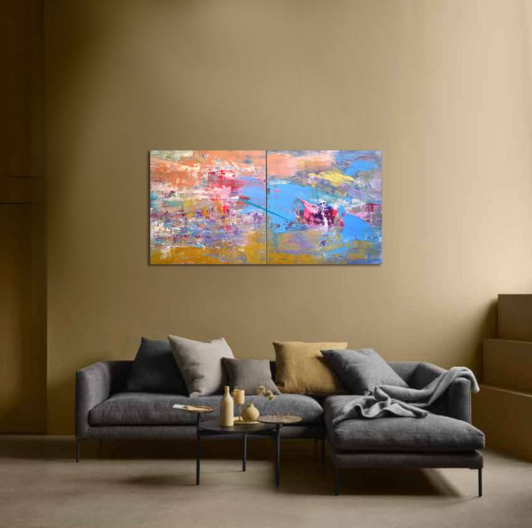 Original Abstract Expressionism Abstract Painting by Vania Bouwmeester Pentcheva