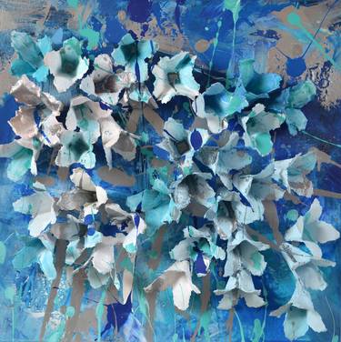 Original Contemporary Floral Mixed Media by Vania Bouwmeester Pentcheva