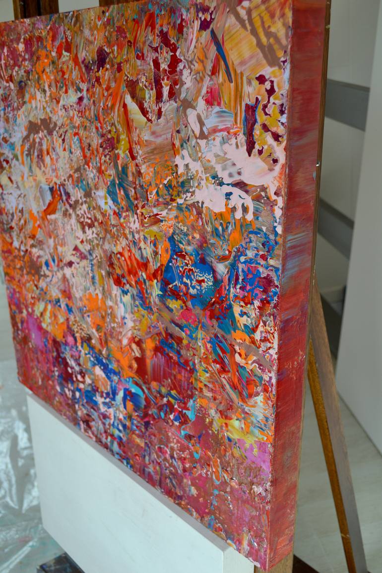 Original Abstract Floral Painting by Vania Bouwmeester Pentcheva