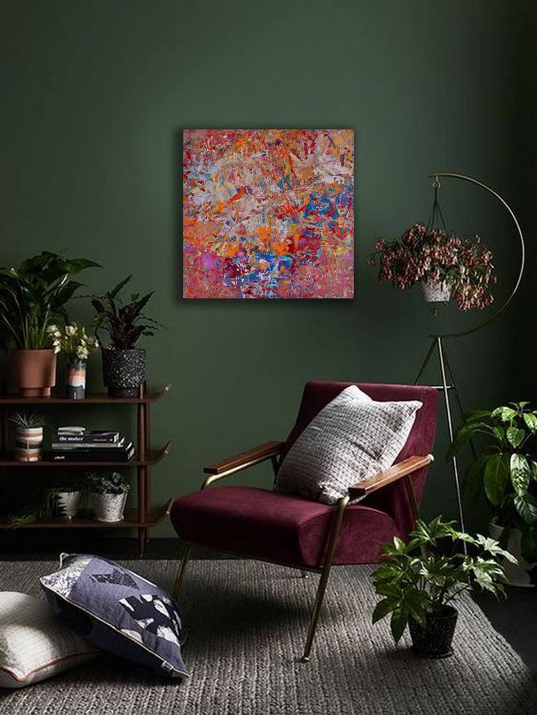 Original Abstract Floral Painting by Vania Bouwmeester Pentcheva